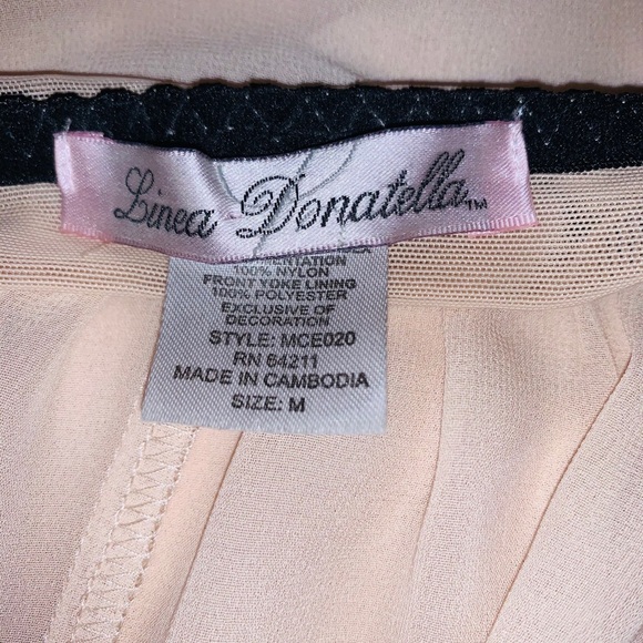 Linea donatella full length sheer night gown women, blush,not worn - Picture 10 of 10